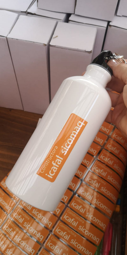 Botella metálica con logo